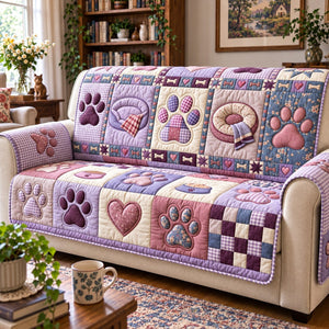 Lavender Paw Sofa Cover - Made to Order