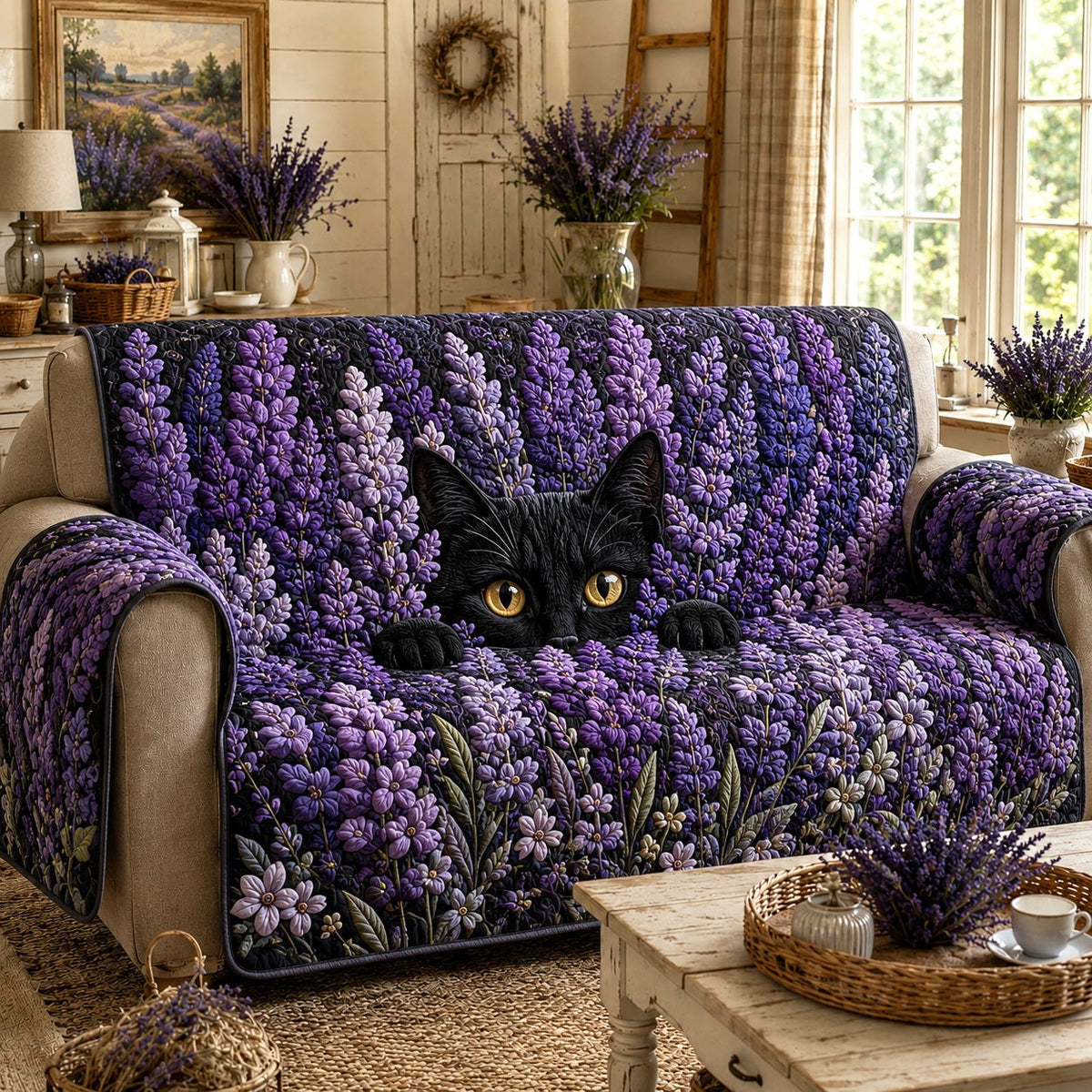 Lavender Shadow Sofa Cover