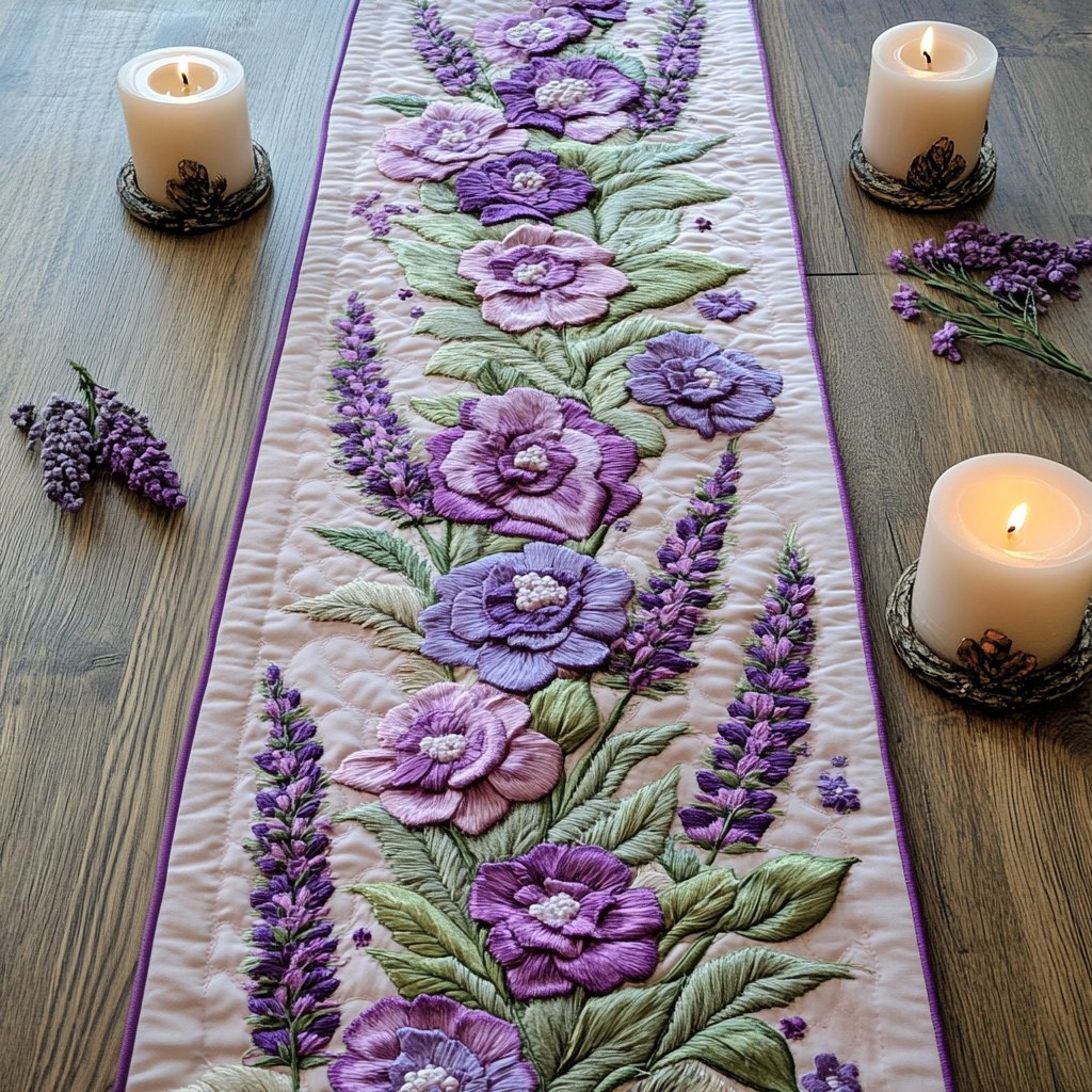 Lavender Whispers Table Runner