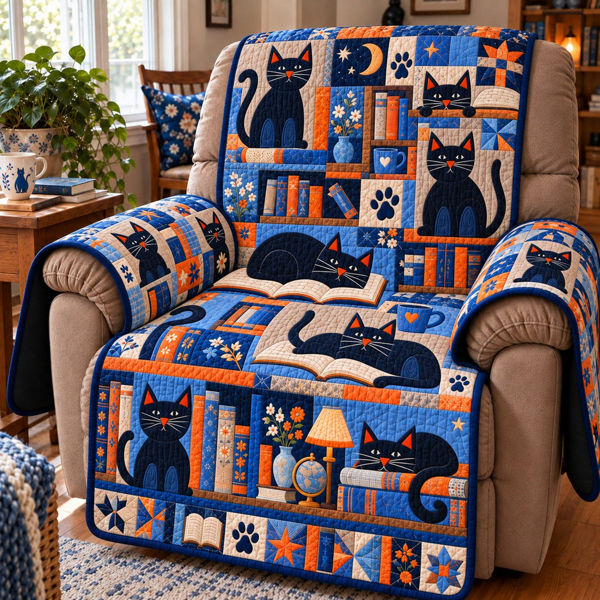 Lbrary Cat Sofa Cover