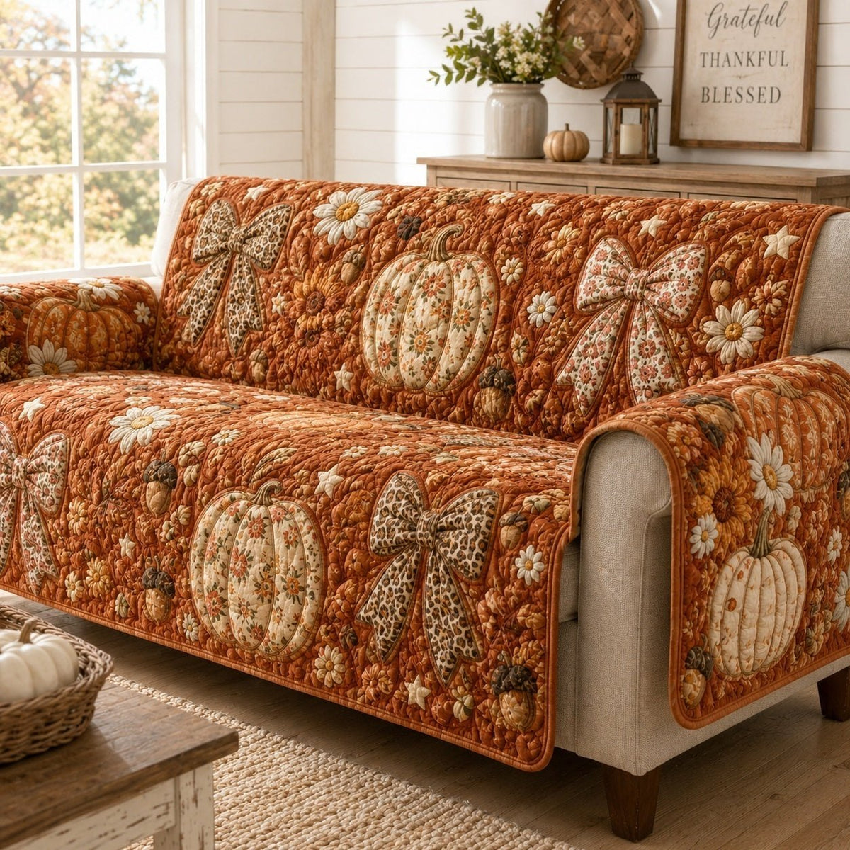 Leopard Bows Sofa Cover