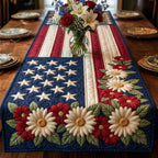 Daisies and Stars on the Flag Table Runner