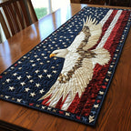 Eagle Flying Over the Flag Table Runner