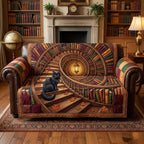 Library Cat Sofa Cover