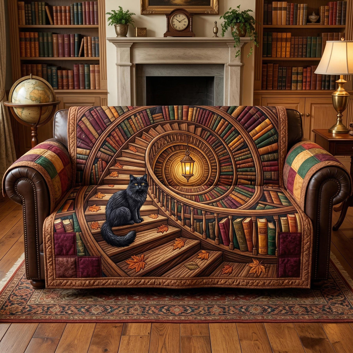 Library Cat Sofa Cover