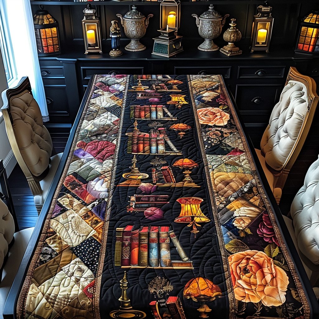 Literary Elegance Table Runner