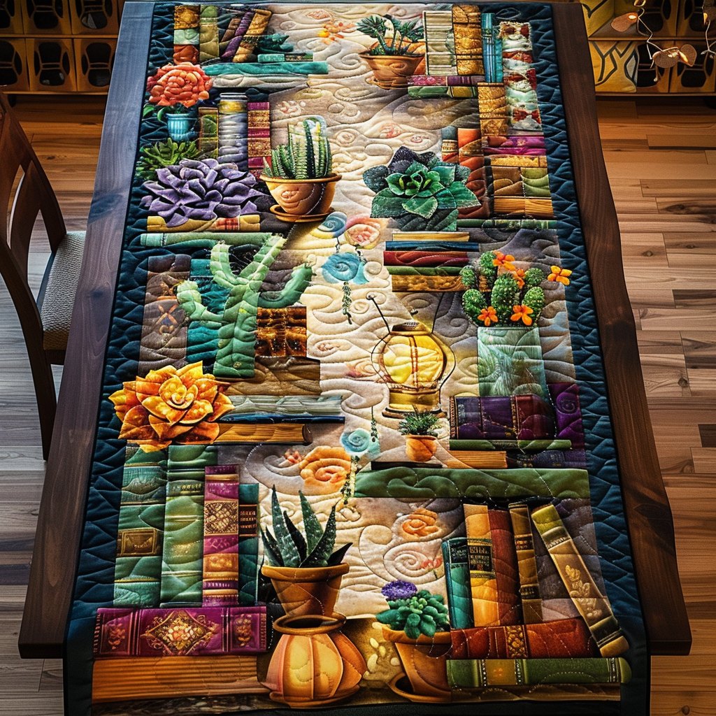 Literary Oasis Table Runner
