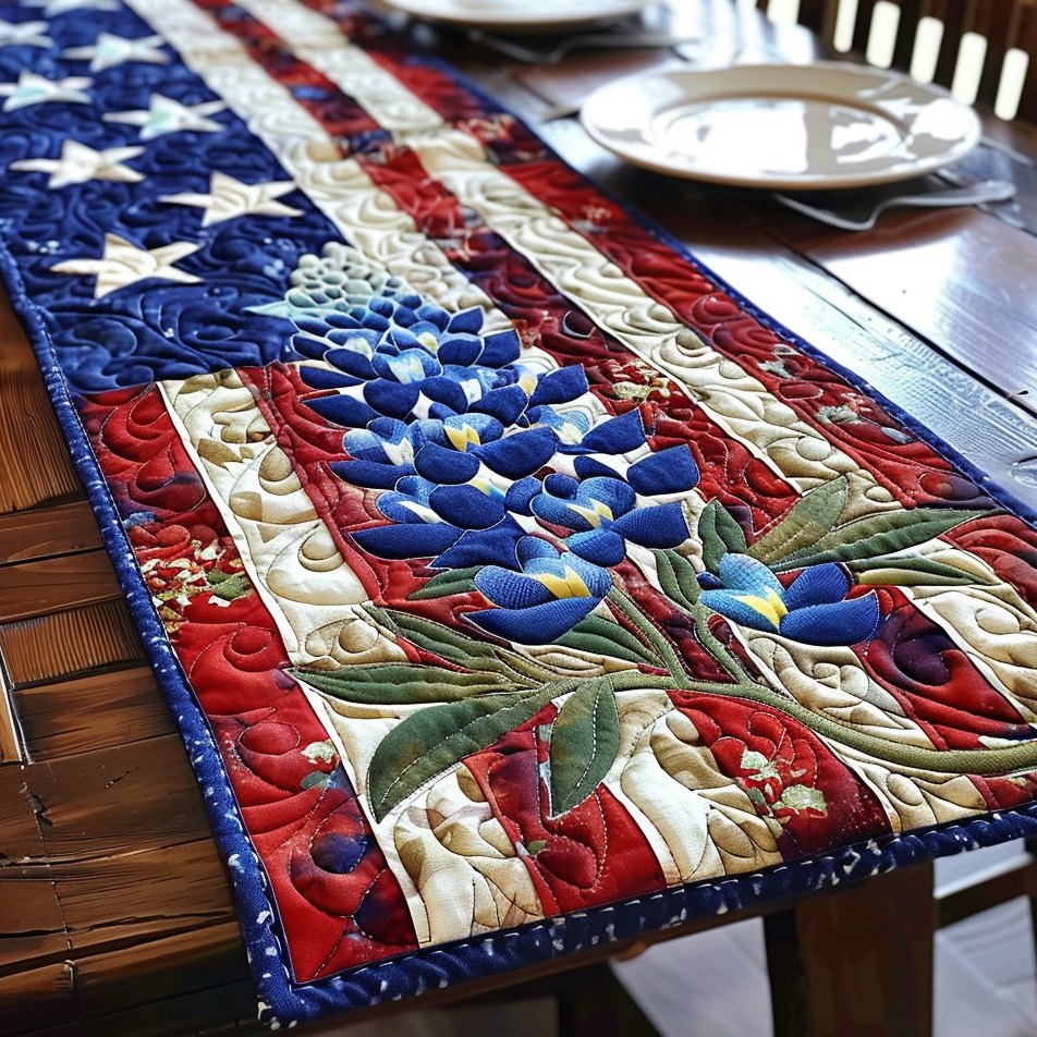 Lone Star Blooms Table Runner