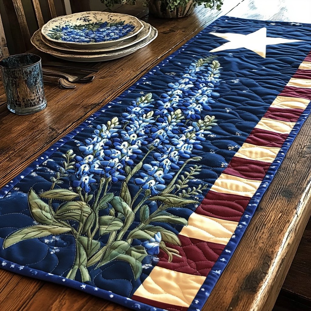 Lone Star Blossoms Table Runner