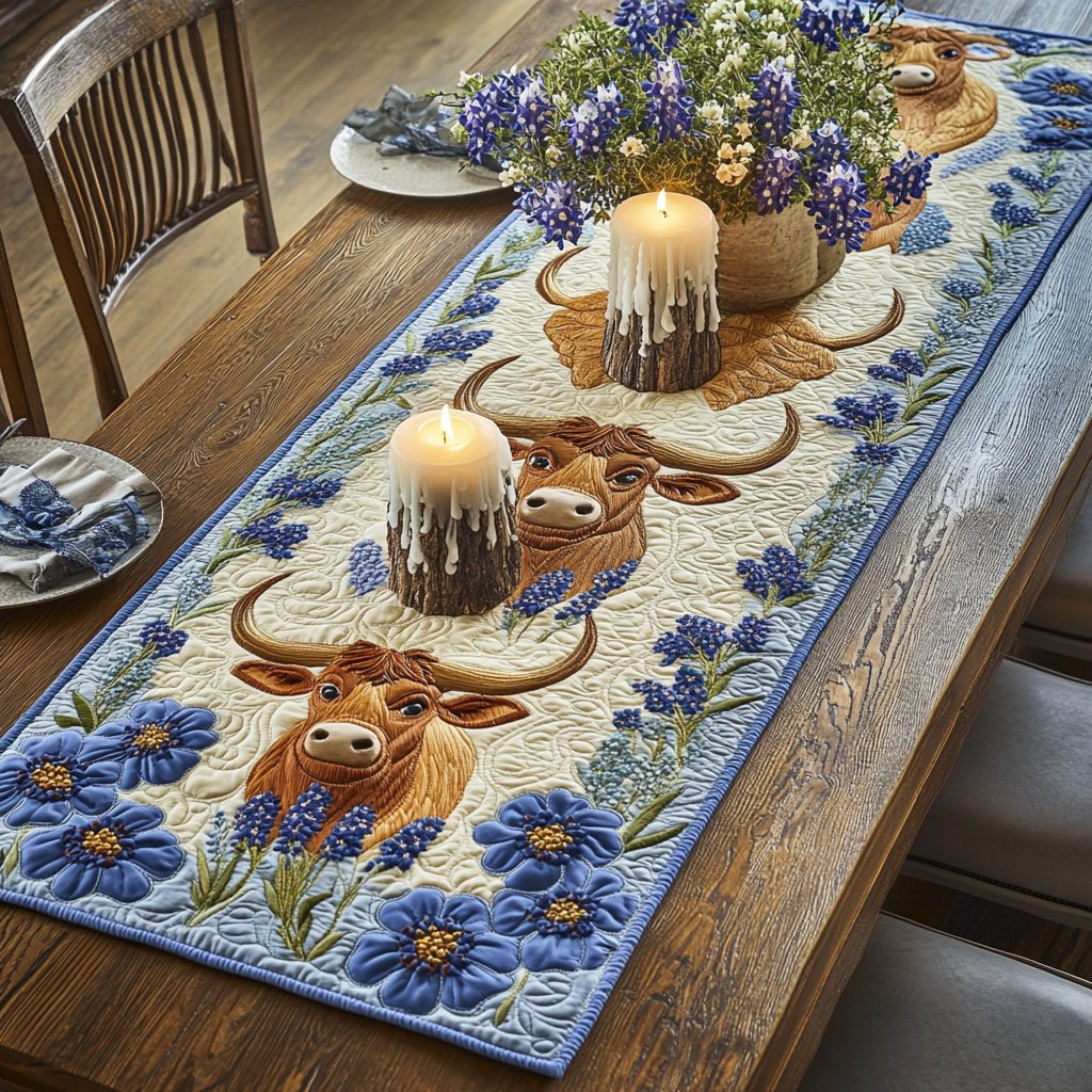 Longhorn Grace Table Runner