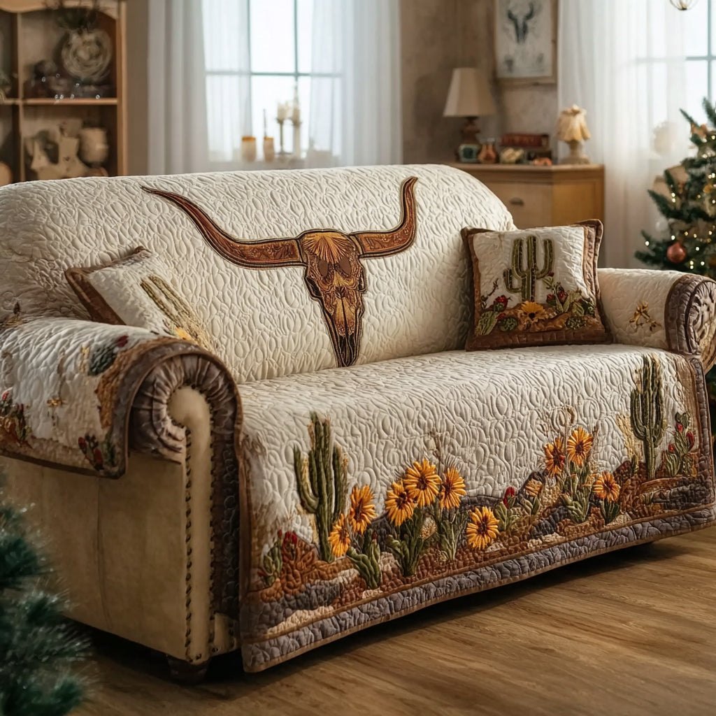 Longhorn Prairie Bloom Sofa Cover