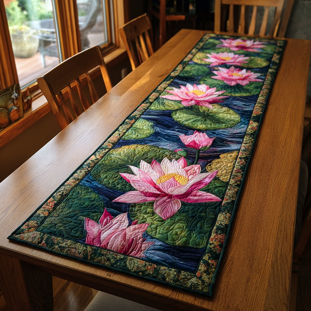 Lotus Beauty Table Runner