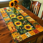 Sunflower Field Patchwork Strips Table Runner