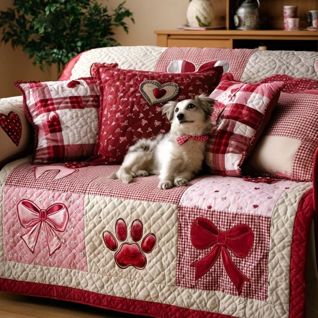 Loving Pawprints Sofa Cover