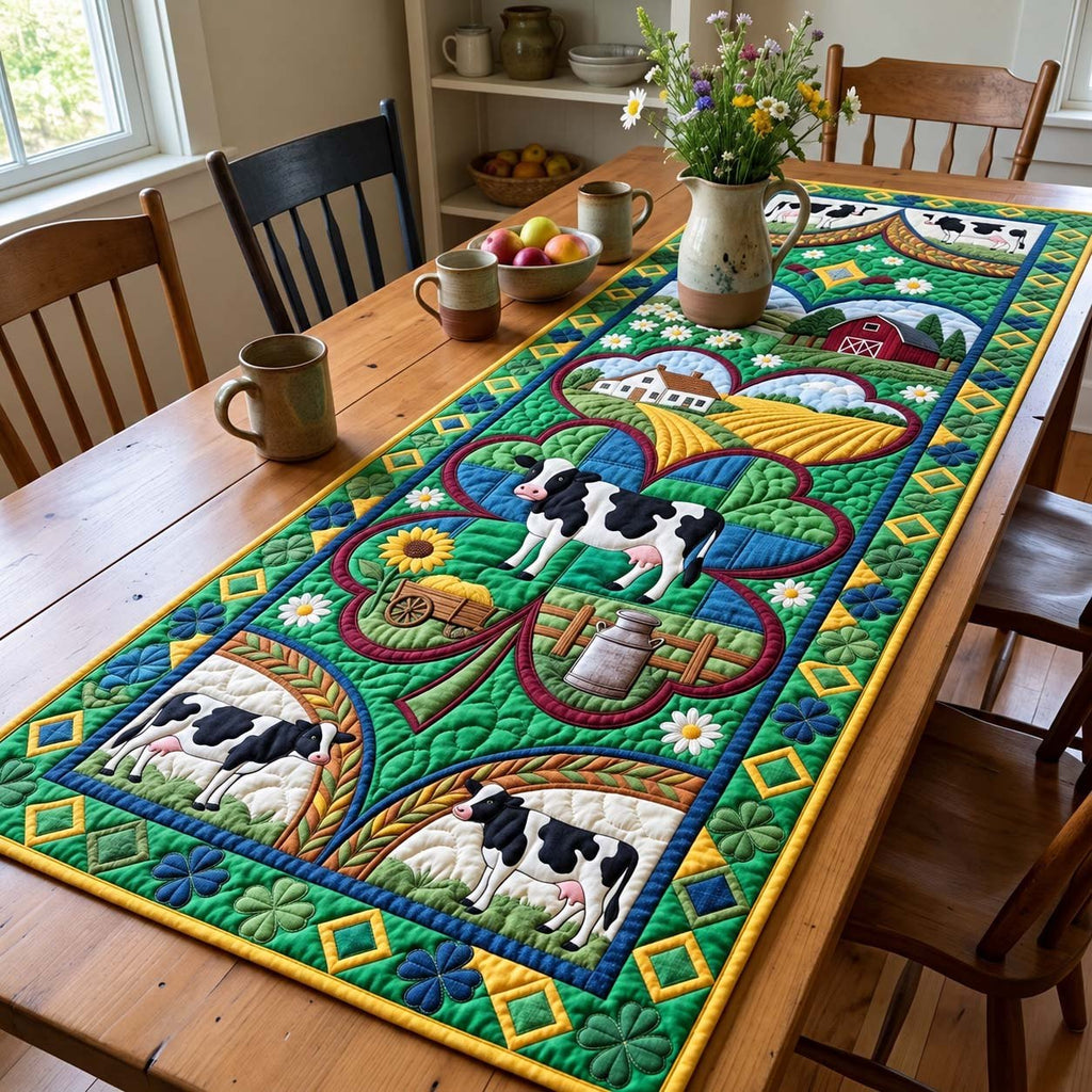 Lucky Clover Farm Table Runner