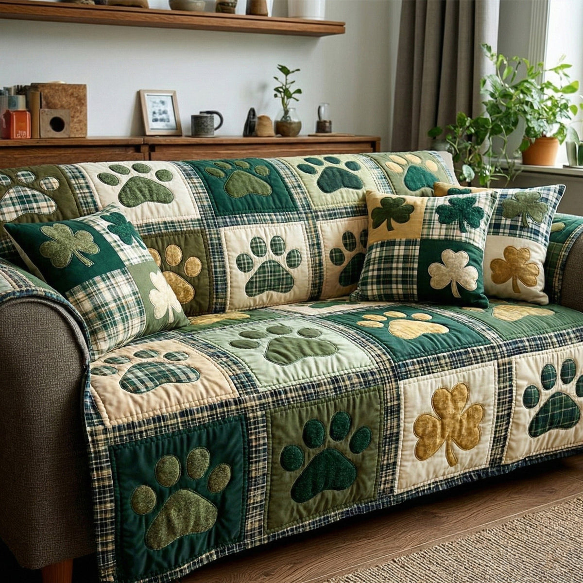 Lucky Paws Patchwork Sofa Cover