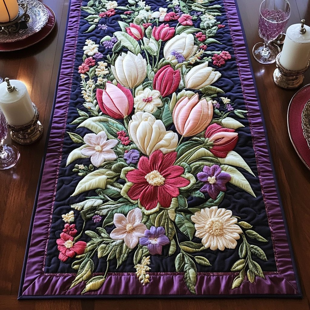 Luxe Blooms Table Runner