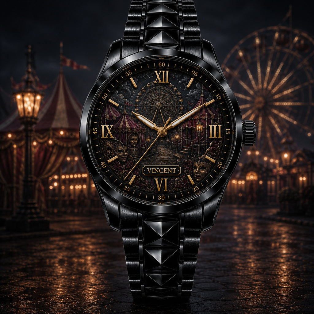 Custom Personalized Midnight Carnival Watch — personalized with a custom name