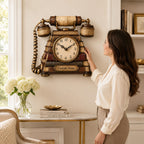 Vintage telephone book lover personalized wall clock — personalized with a custom name