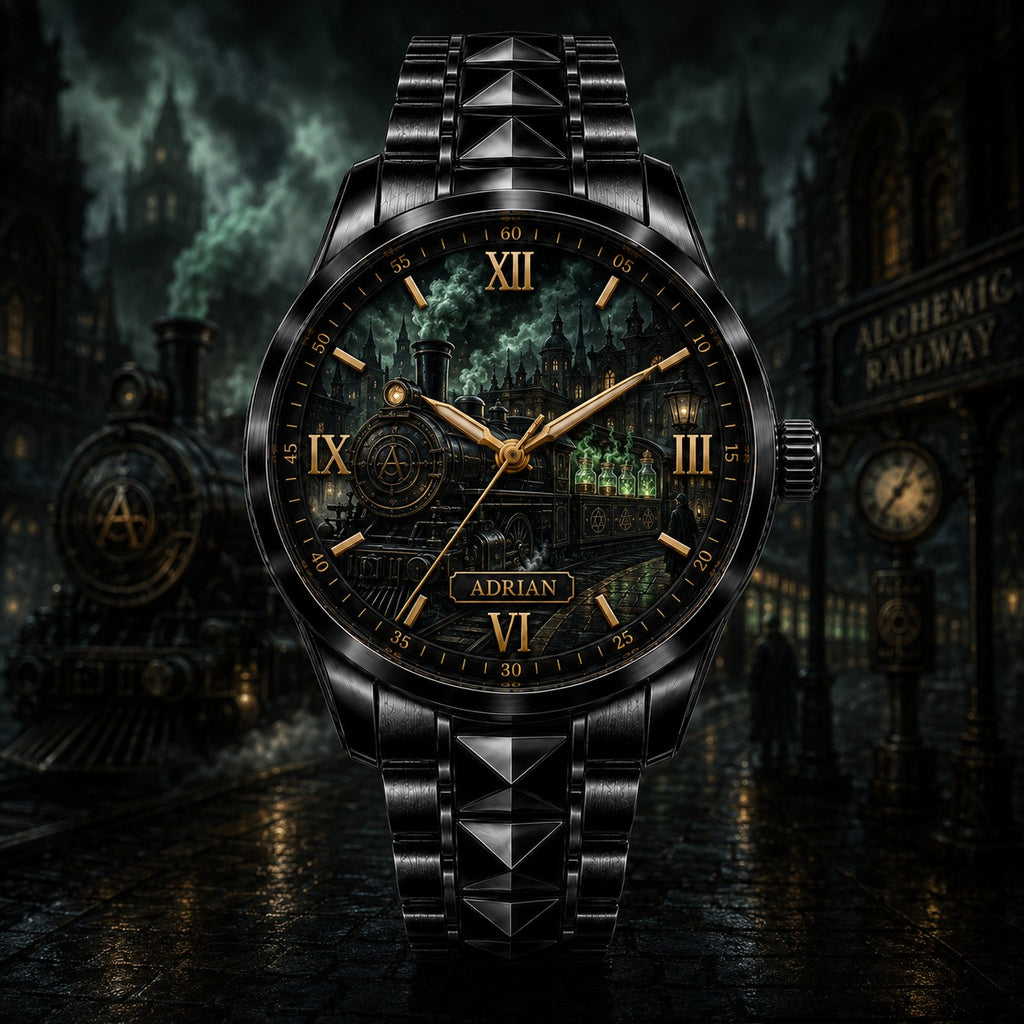 Custom Alchemist Railway Watch — personalized with a custom name