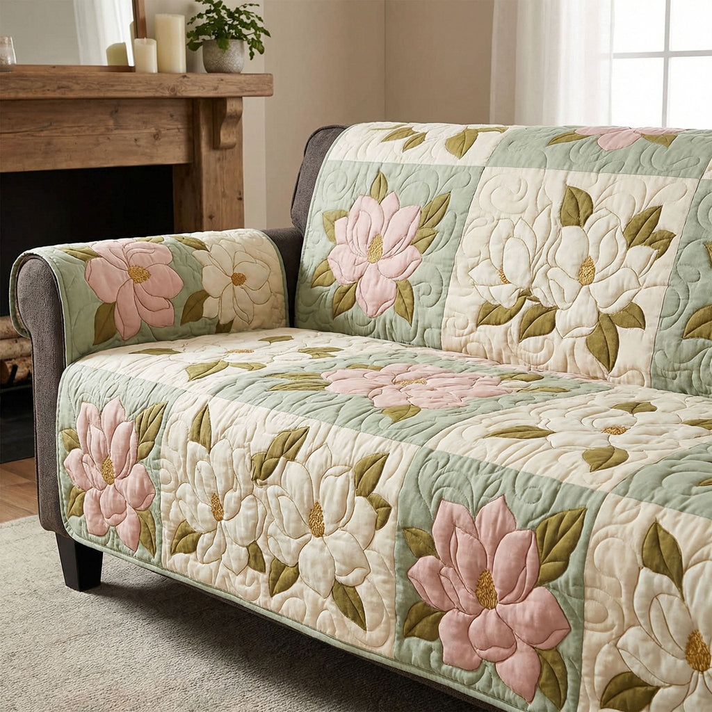 Magnolia Bloom Sofa Cover