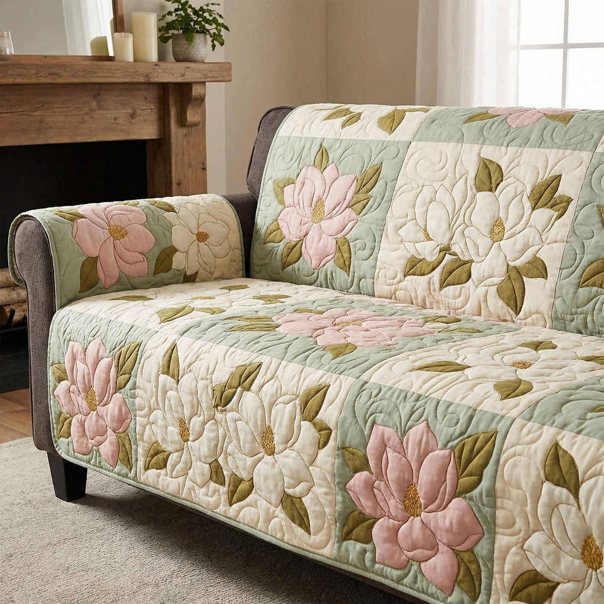 Magnolia Bloom Sofa Cover