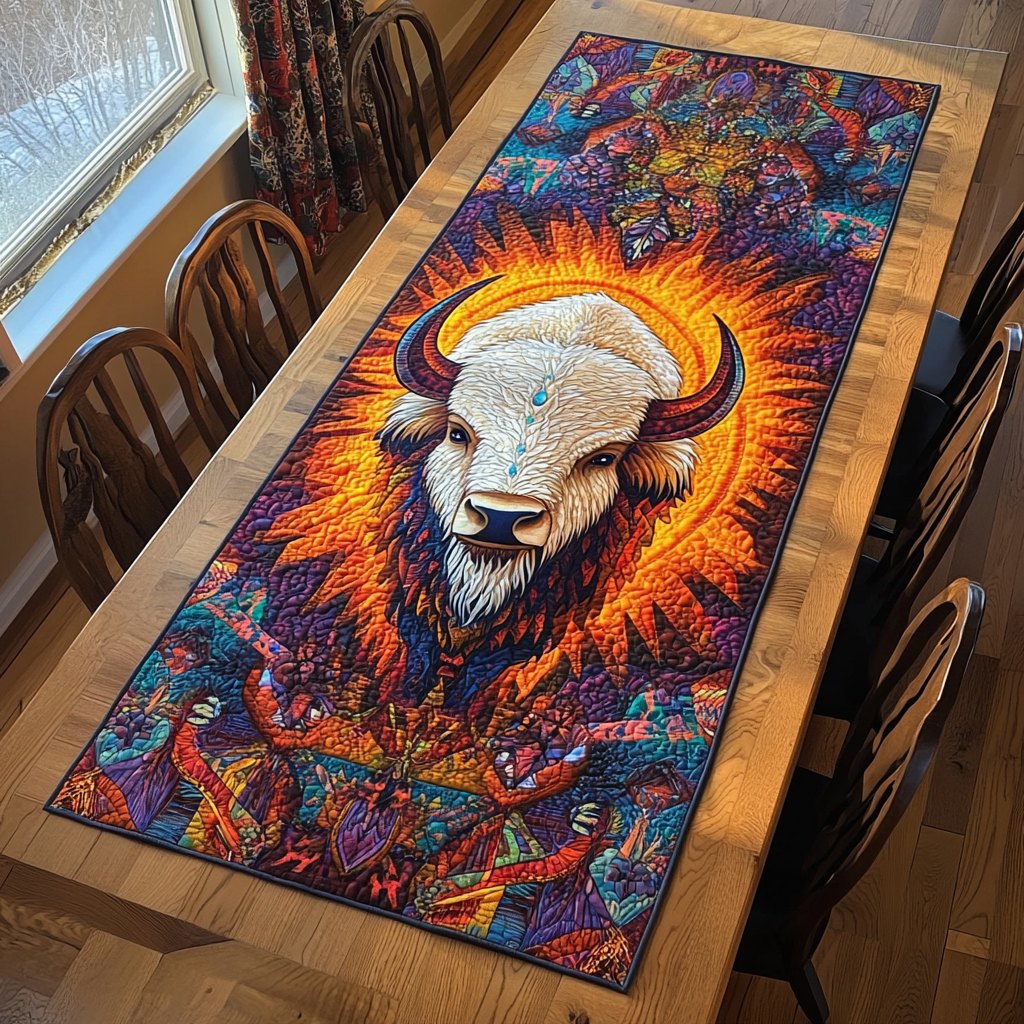 Majestic Bison Table Runner
