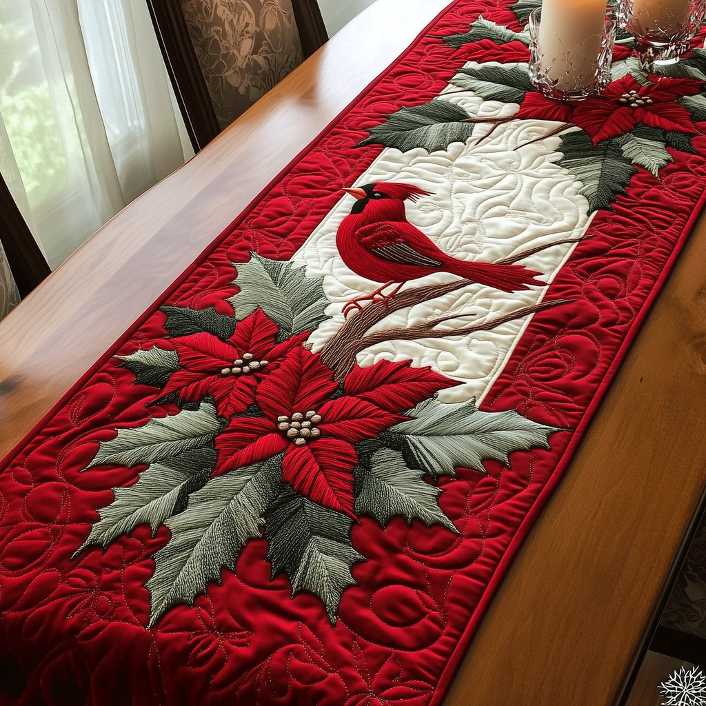Majestic Cardinals Table Runner