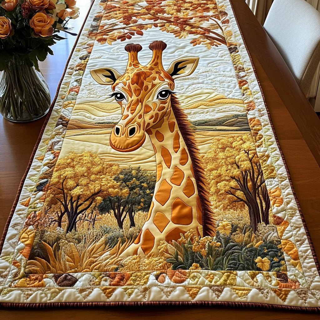 Majestic Giraffe Portrait Table Runner
