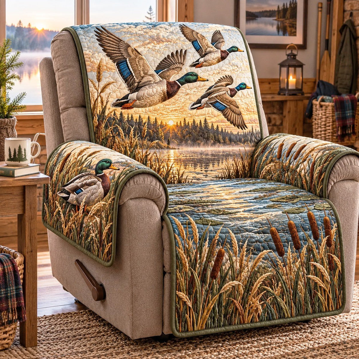 Mallard Lake Sunrise Sofa Cover