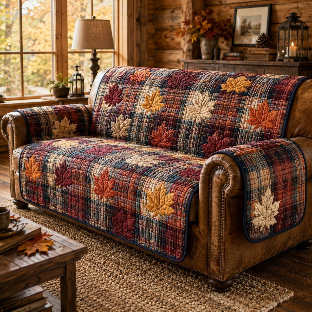 Maple Plaid Sofa Cover