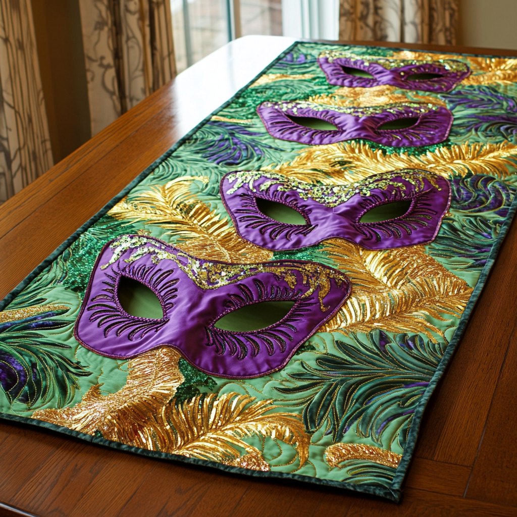 Mardi Gras Whimsy Table Runner