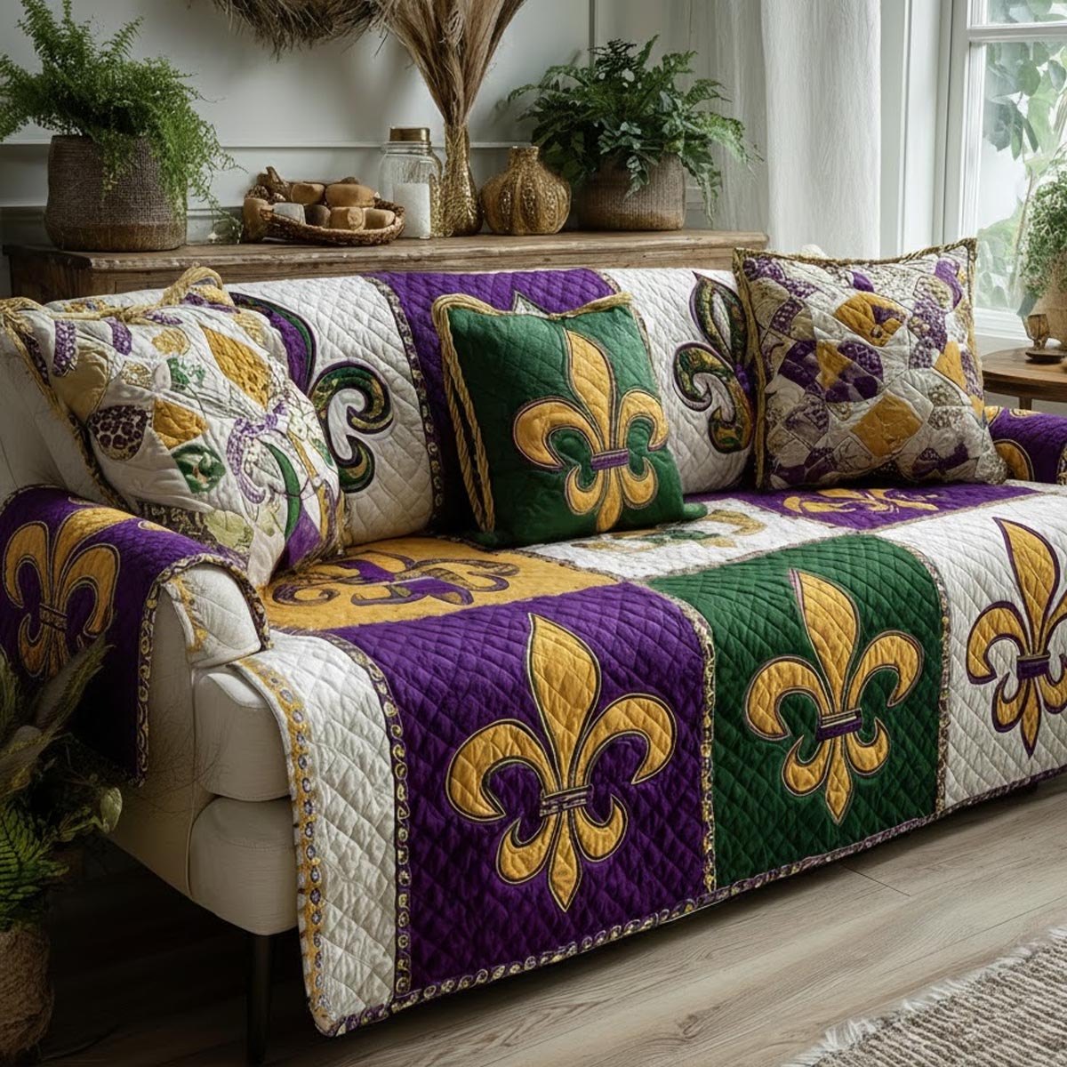 Mardi Magic Sofa Cover