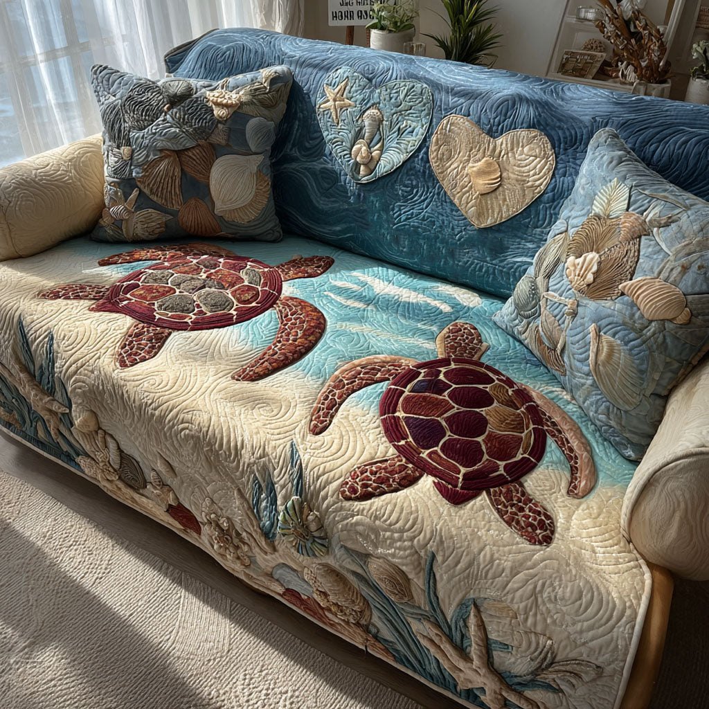 Marine Turtle Bliss Sofa Cover