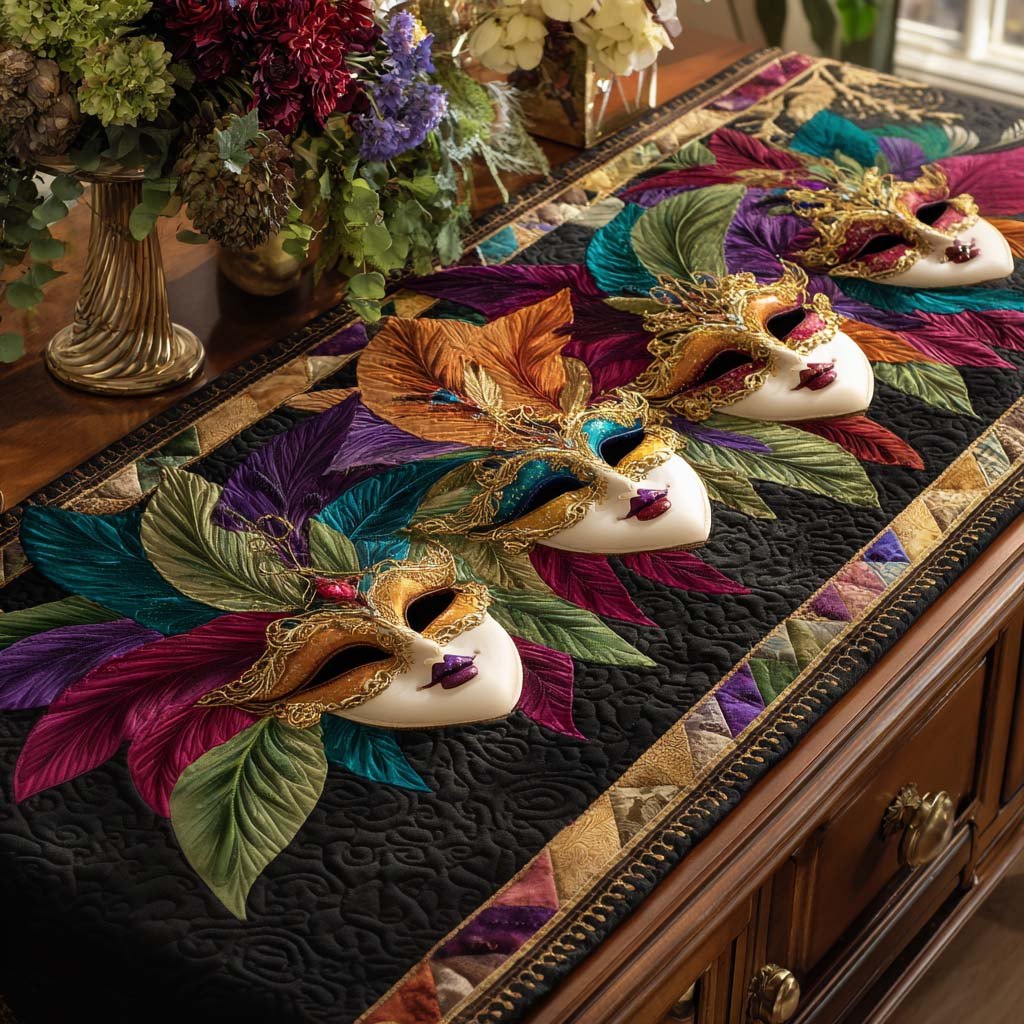 Mask Carnival Table Runner
