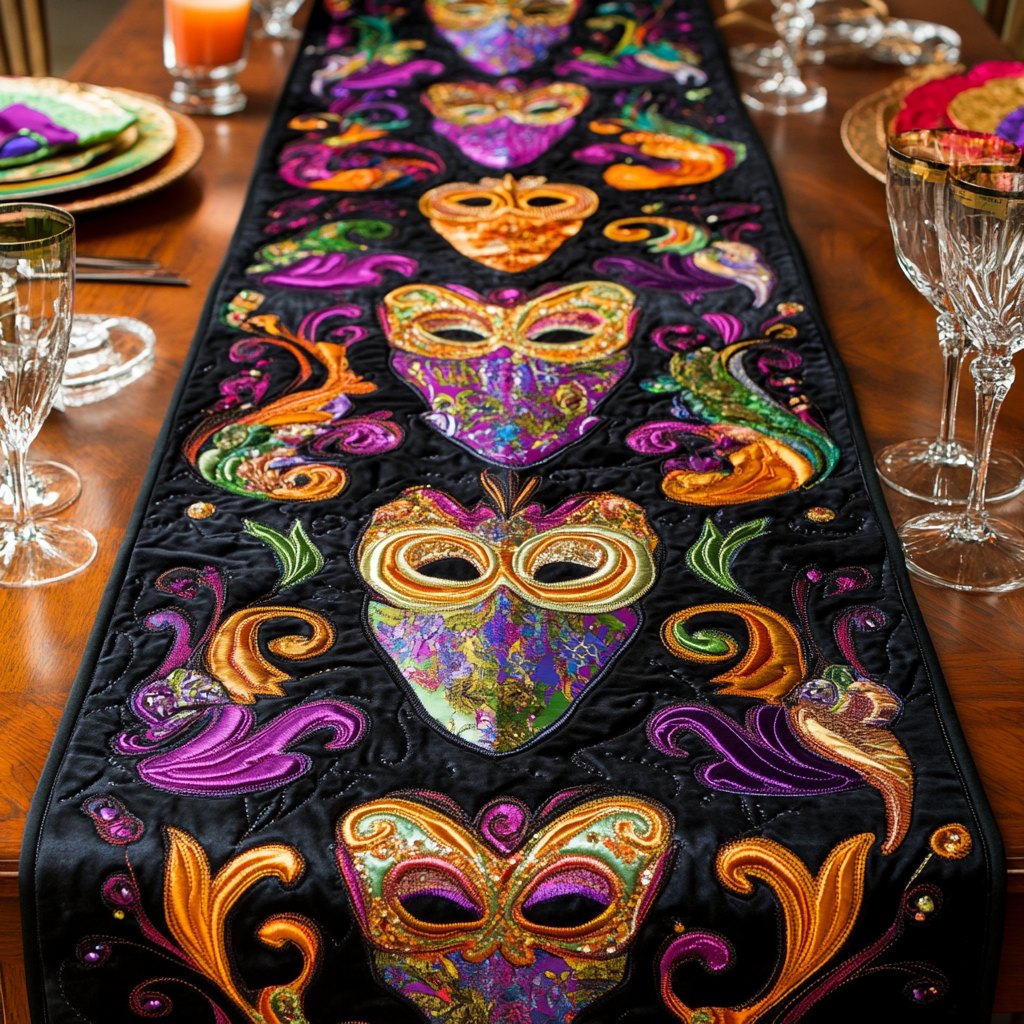 Masked Elegance Table Runner