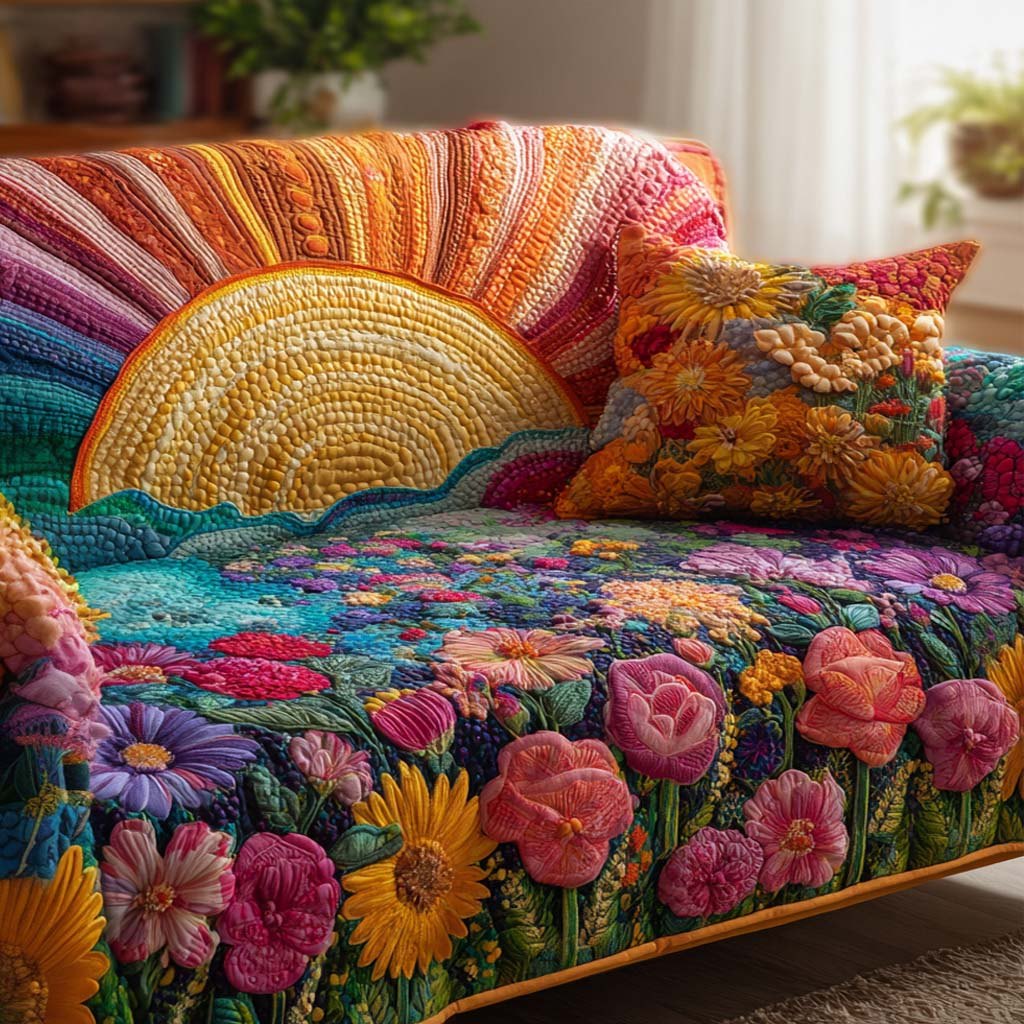 Meadow Bloom Rays Sofa Cover