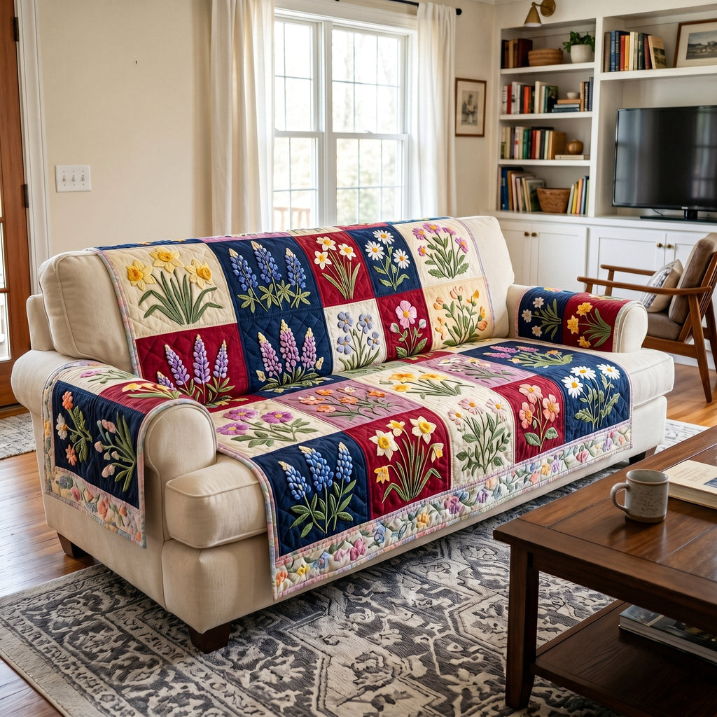 Meadow Blossoms Sofa Cover