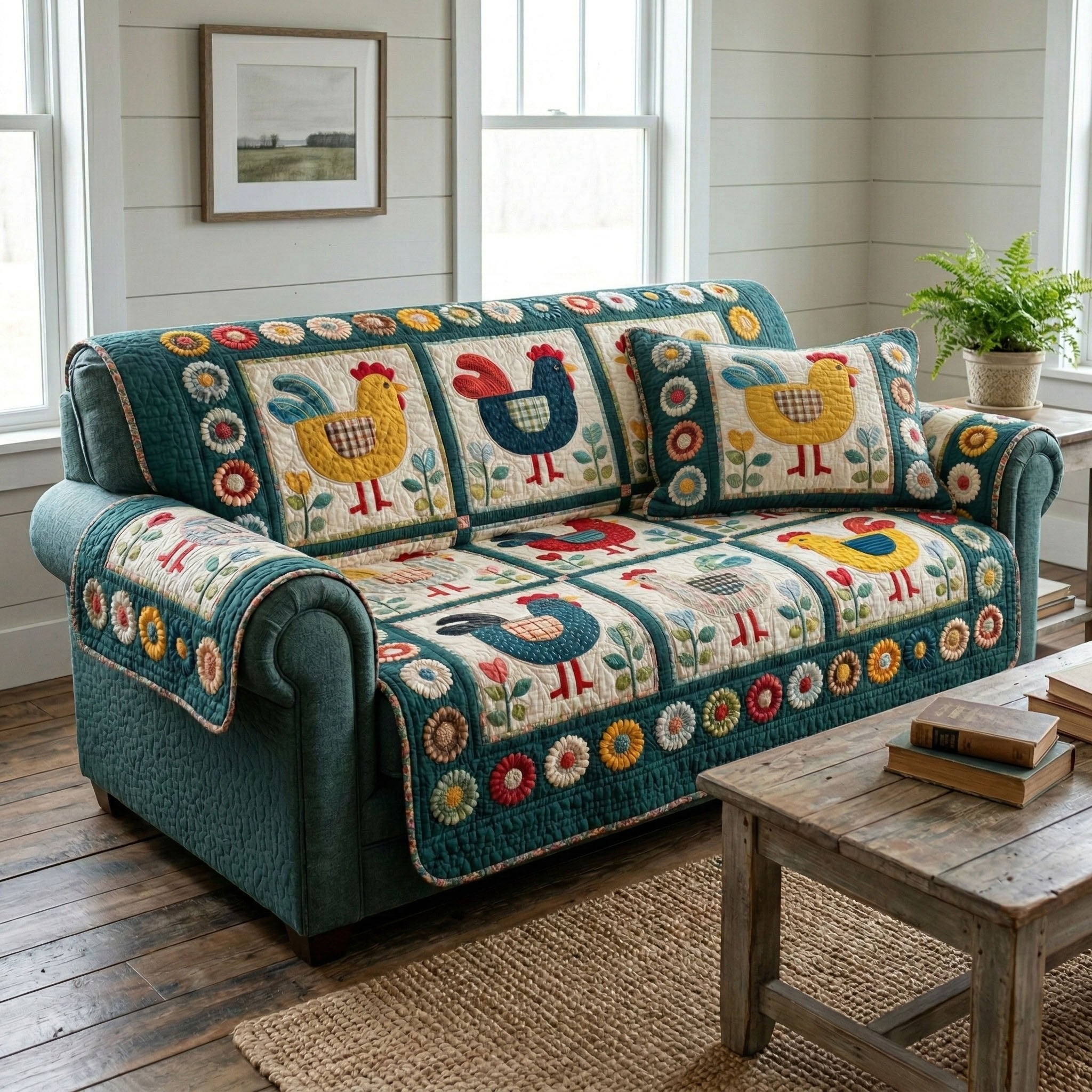 Meadow Chicken Sofa Cover