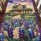 Bluebonnet Field Before a House Table Runner