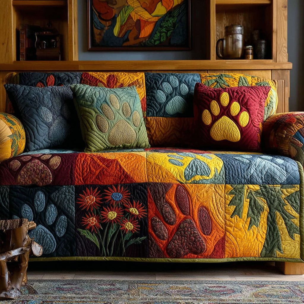 Meadow Pawprint Sofa Cover