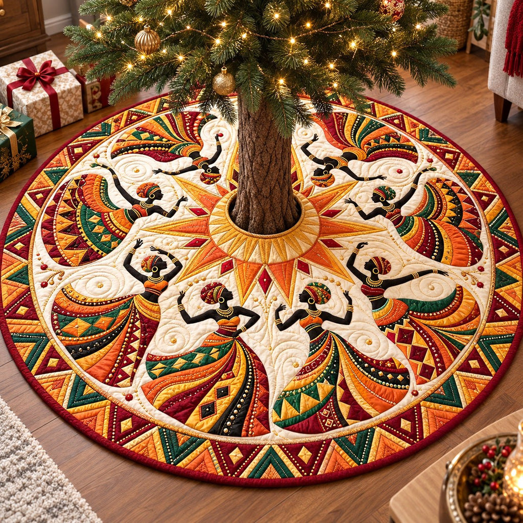 Sun Dancers Melanin Queens Christmas Tree Skirt