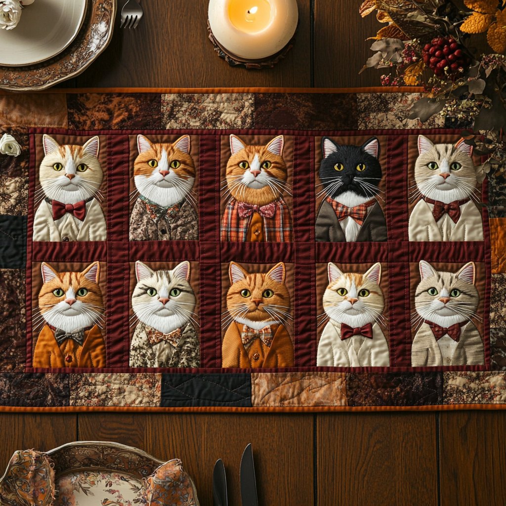 Meow Garden Table Runner
