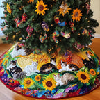 Meow Magic Christmas Tree Skirt