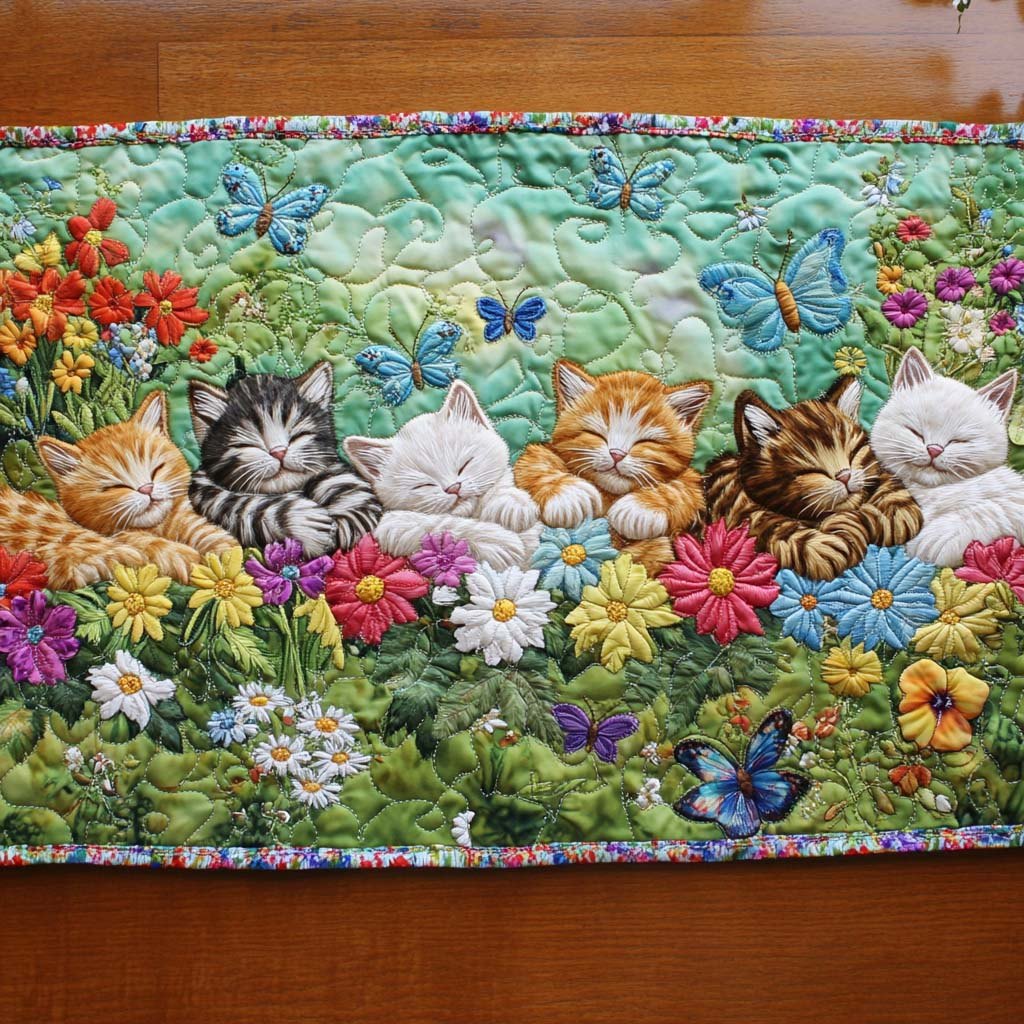 Meow Mosaic Table Runner