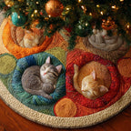 Meowy Holiday Christmas Tree Skirt