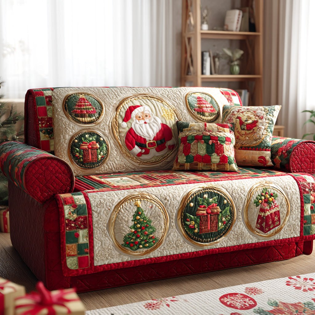 Merry Claus Sofa Cover