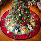 Merry Corgi Wonderland Chritstmas Christmas Tree Skirt