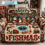 Merry Fishmas Fishing Crew Sofa Cover