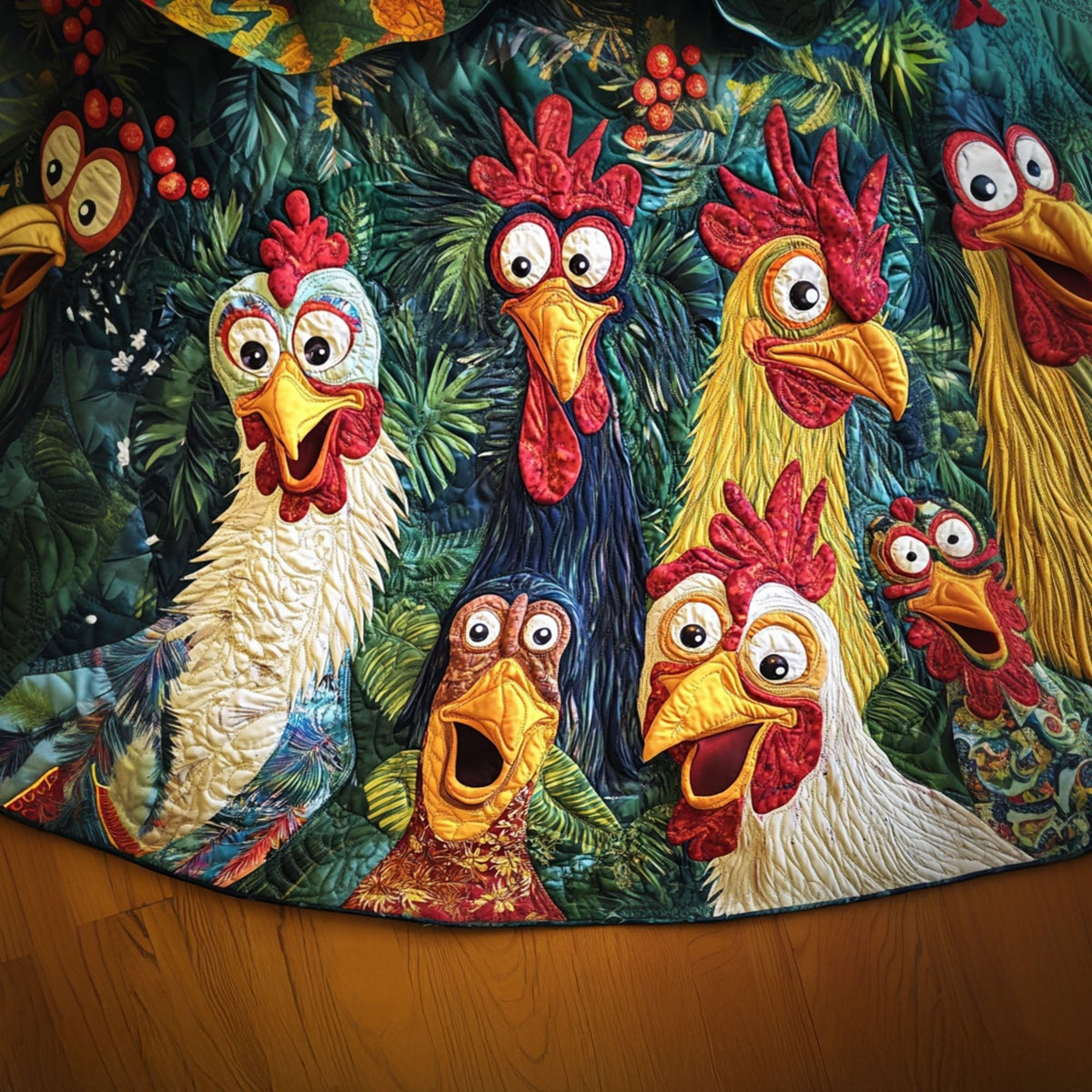 Merry Flock Christmas Tree Skirt